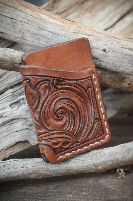 Handmade Leather Card wallet • Minimalist Wallet